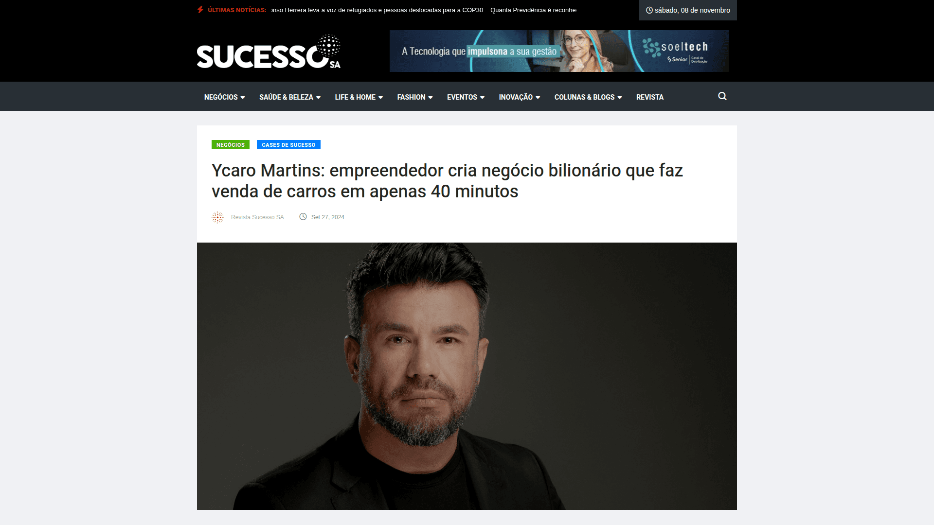 Ycaro Martins cria negócio bilionário que vende carros em apenas 40 minutos