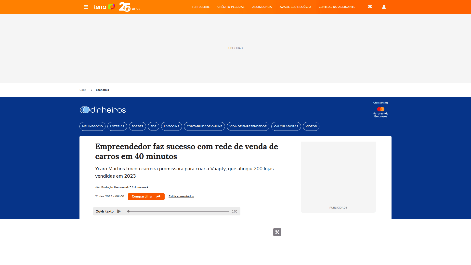 Empreendedor faz sucesso com rede de venda de carros em 40 minutos
